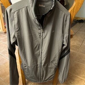 Under Armour Jacket Womens Small All Season Gear Fitted Pockets Gray Full Zip